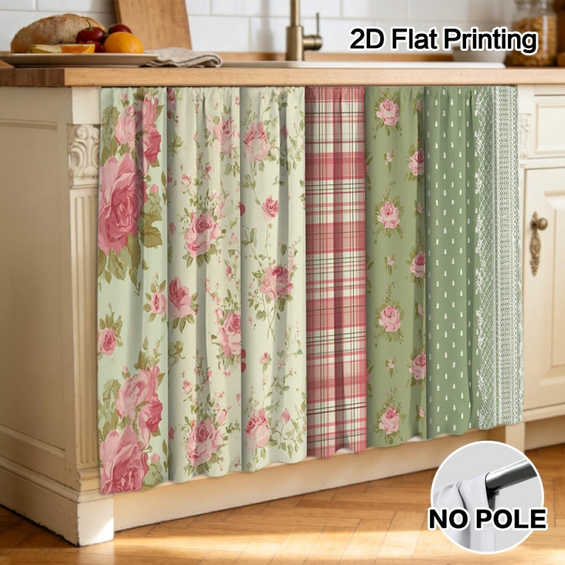 Home Improvement Youtube - VIKAMA Pink Rose Checkered Kitchen Cabinet