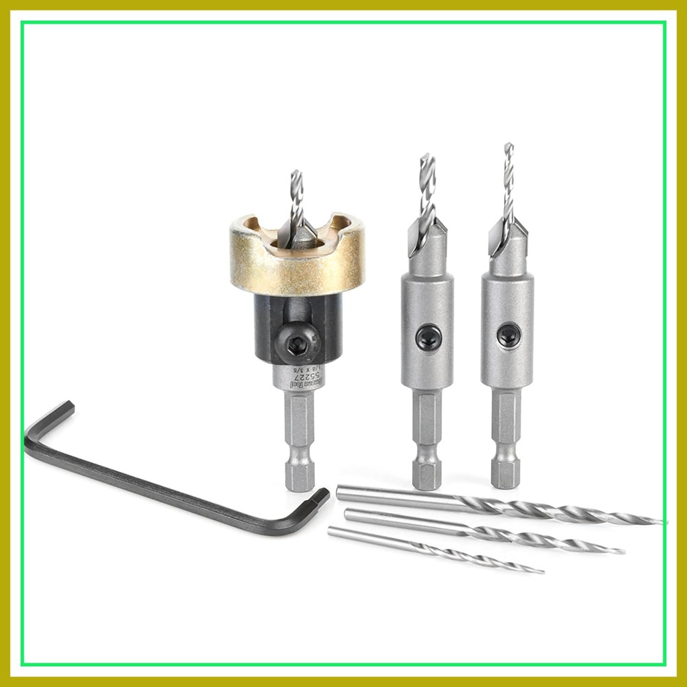 Drill Bit Set - 6-Pc Carbide Tipped Countersink Drill Bit