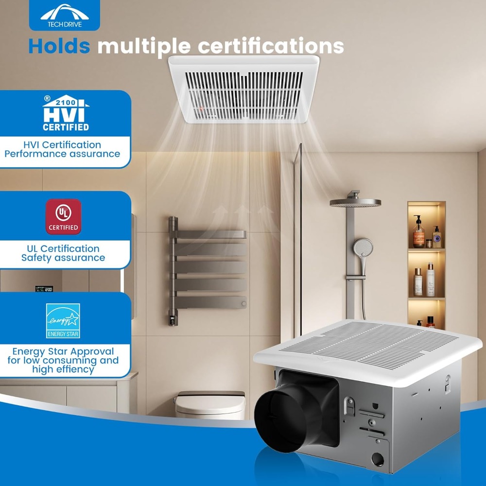 Super Quiet 110 CFM Bathroom E - مراجعة Ceiling Fan Mount وسعره