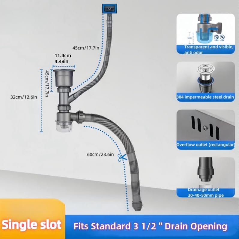 One Sink Kitchen Drainage Kit  - مراجعة Sink Drain Strainer وسعره