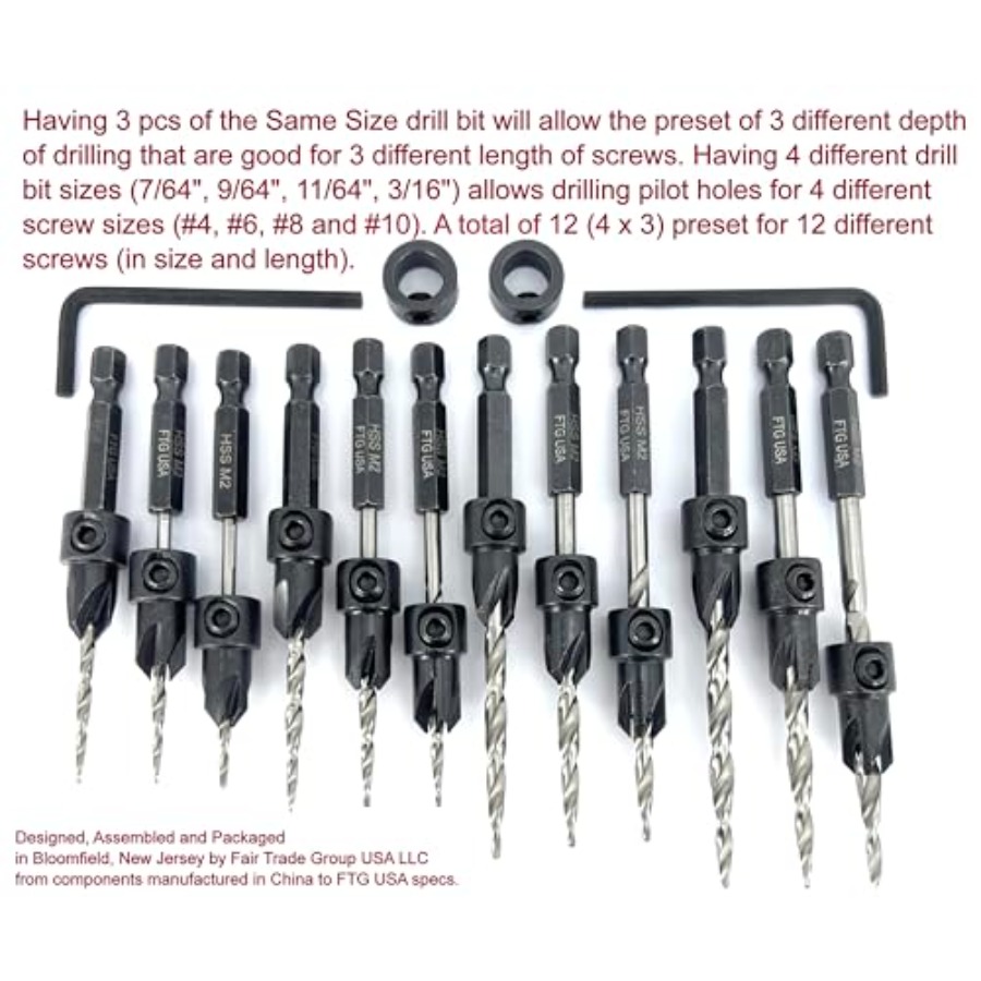 Countersink Drill Bit Set # 7/ - مراجعة Drill Bit Set وسعره