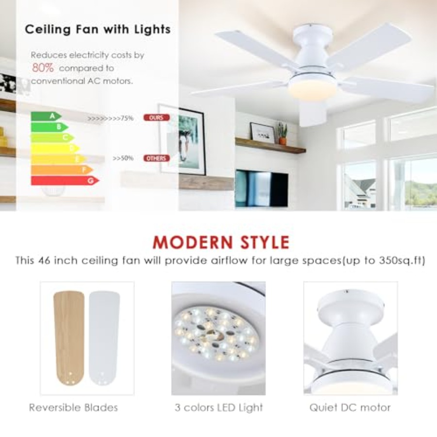Low Profile Ceiling Fan with L - مراجعة Ceiling Fan Mount وسعره