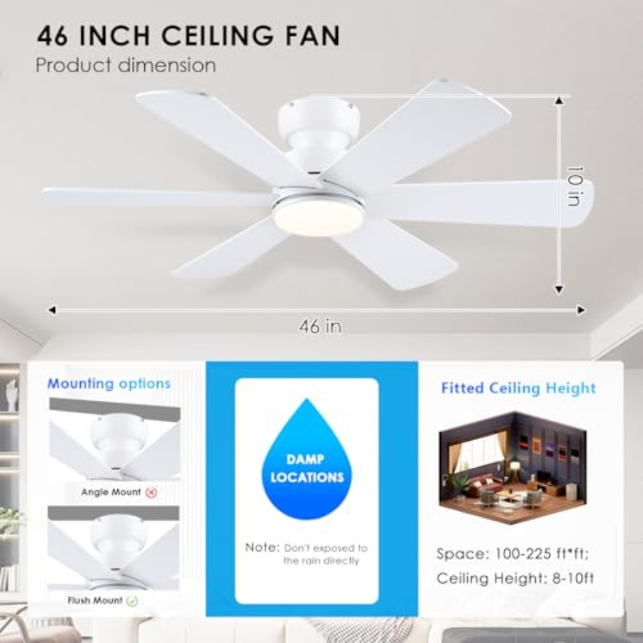 Ceiling Fans with Lights, Ceil - مراجعة Ceiling Fan Mount وسعره