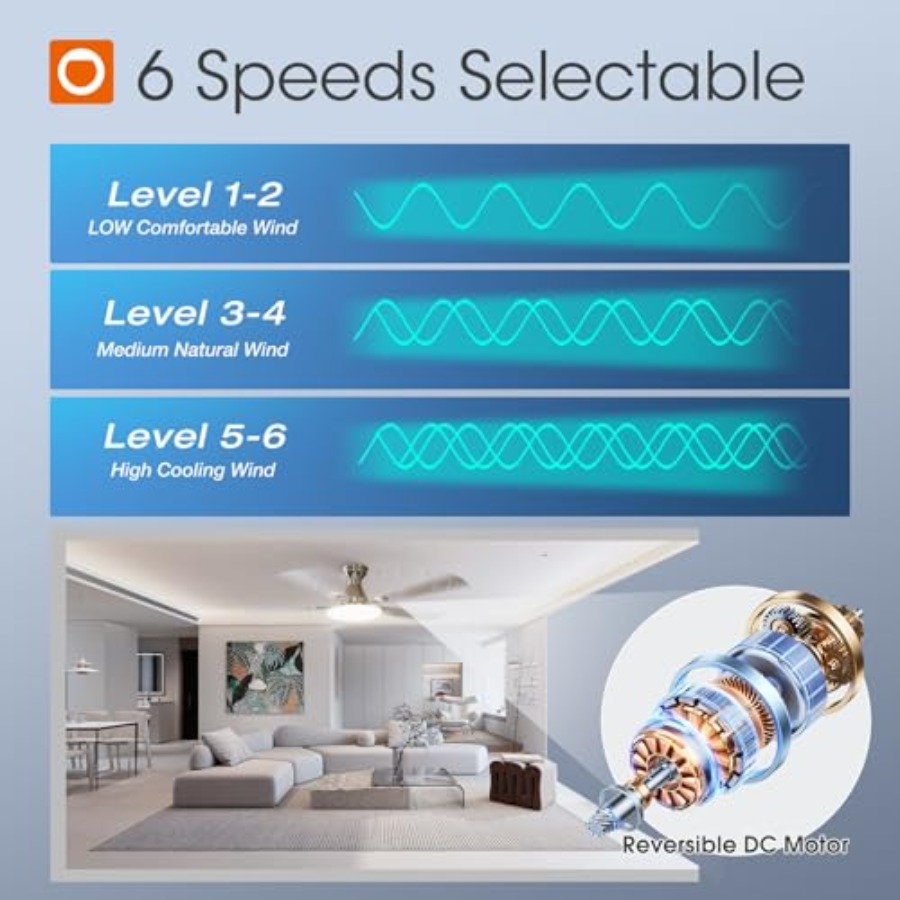 Ceiling Fans with Lights, 52 i - مراجعة Ceiling Fan Mount وسعره