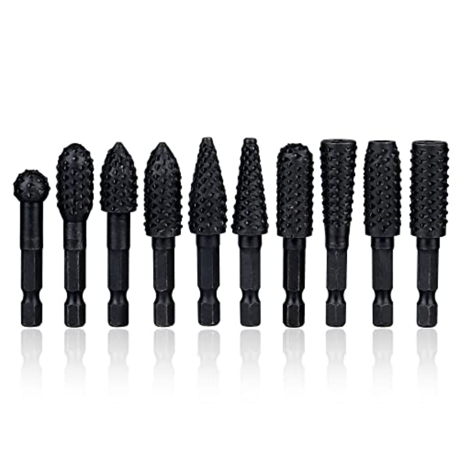 10 Pieces Rotary Burr Rasp Set - مراجعة Drill Bit Set وسعره