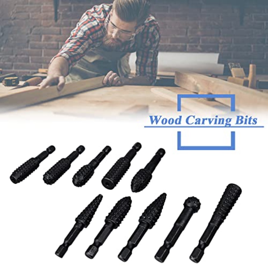 10 Pieces Rotary Burr Rasp Set - مراجعة Drill Bit Set وسعره