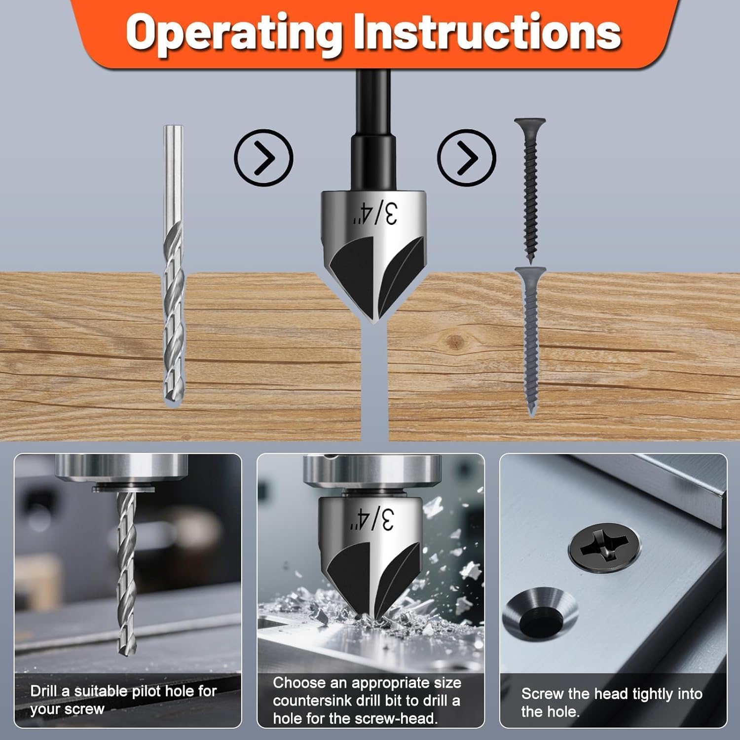 5 Pcs Countersink Drill Bit Se - مراجعة Drill Bit Set وسعره