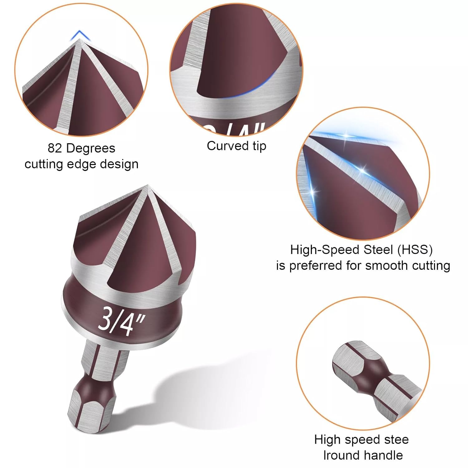 5PCS 82° HSS Countersink Drill - مراجعة Drill Bit Set وسعره