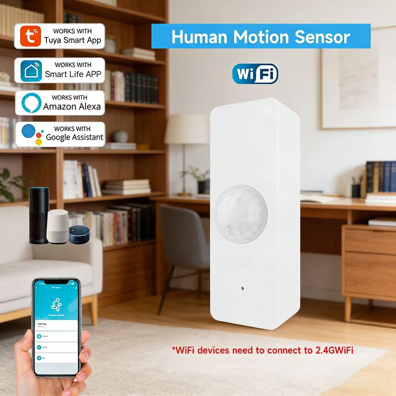WiFi Smart PIR Motion Sensor T - مراجعة Home Improvement Hardware وسعره