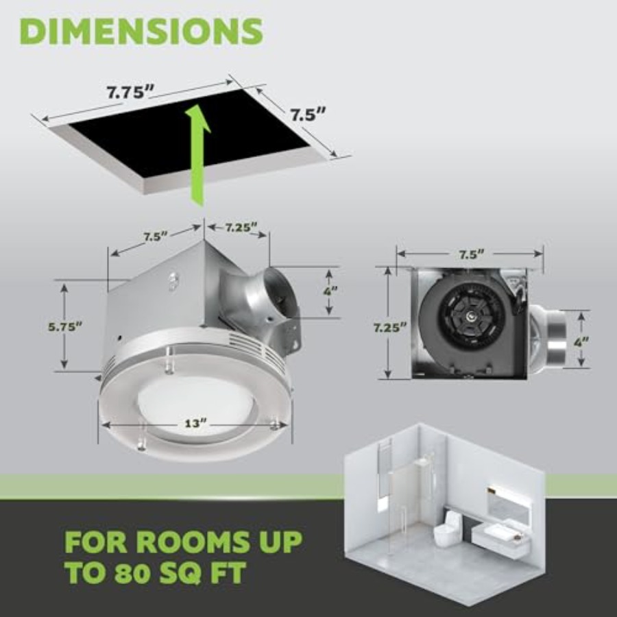 Homewerks 7117-02-HW Bathroom  - مراجعة Ceiling Fan Mount وسعره