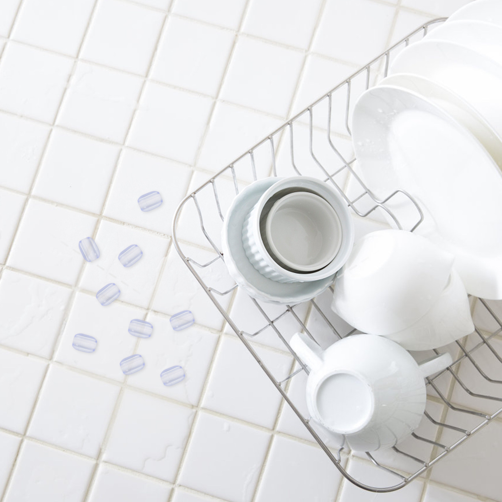 10Pcs Rubber Sink Rack Feet Pr - مراجعة Sink Drain Strainer وسعره
