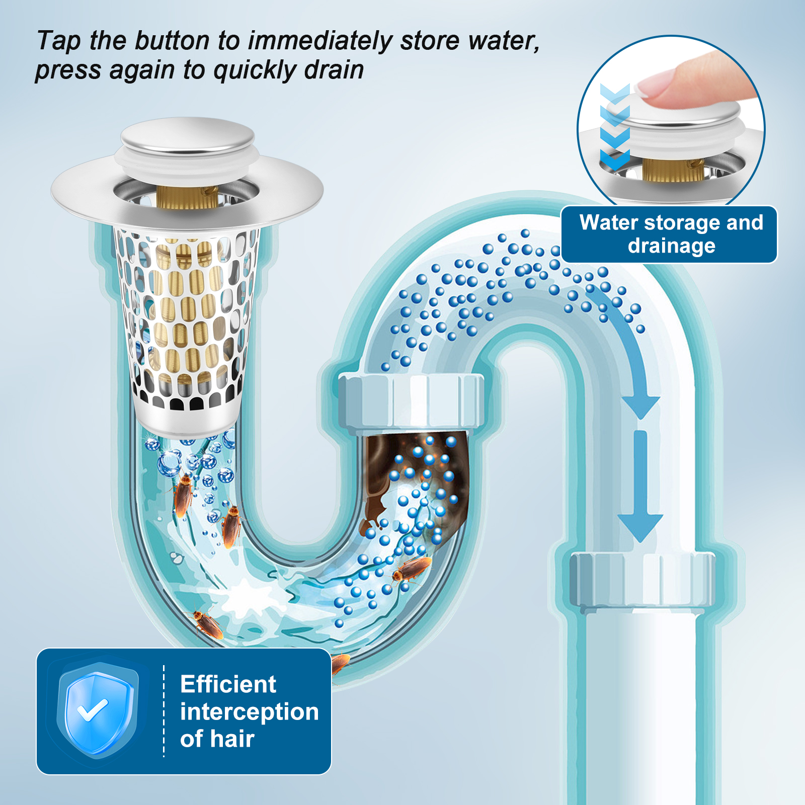 2/4Pc Pop Up Sink Drain Strain - مراجعة Sink Drain Strainer وسعره
