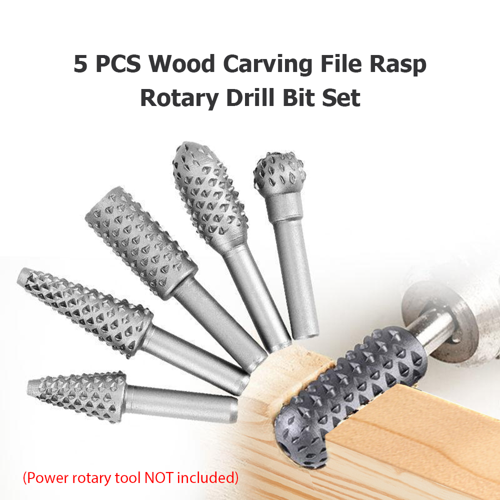 5pcs Woodworking Rotary File S - مراجعة Drill Bit Set وسعره