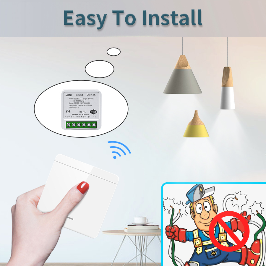 16A Tuya WiFi DIY Smart Switch - مراجعة Home Improvement And Diy وسعره