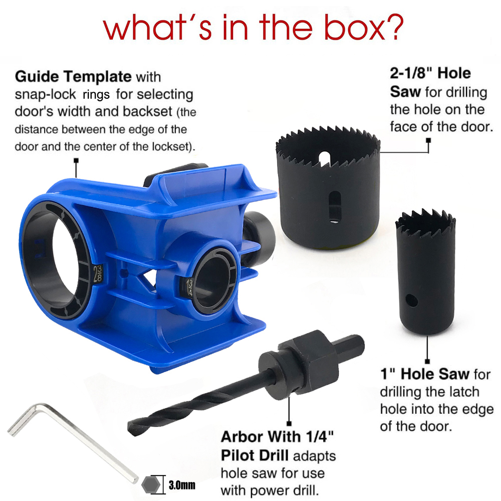 Door Lock Installation Kit, Wo - مراجعة Home Improvement Warehouse وسعره