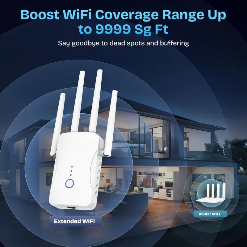 2.4G/5GHz Dual Band WiFi Repea - مراجعة Home Improvement Hardware وسعره