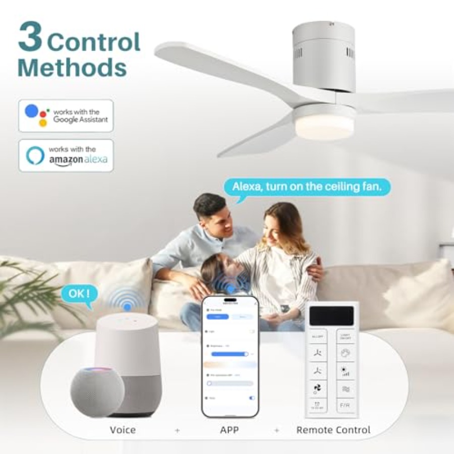 52 Inch Smart Ceiling Fan with - مراجعة Ceiling Fan Mount وسعره