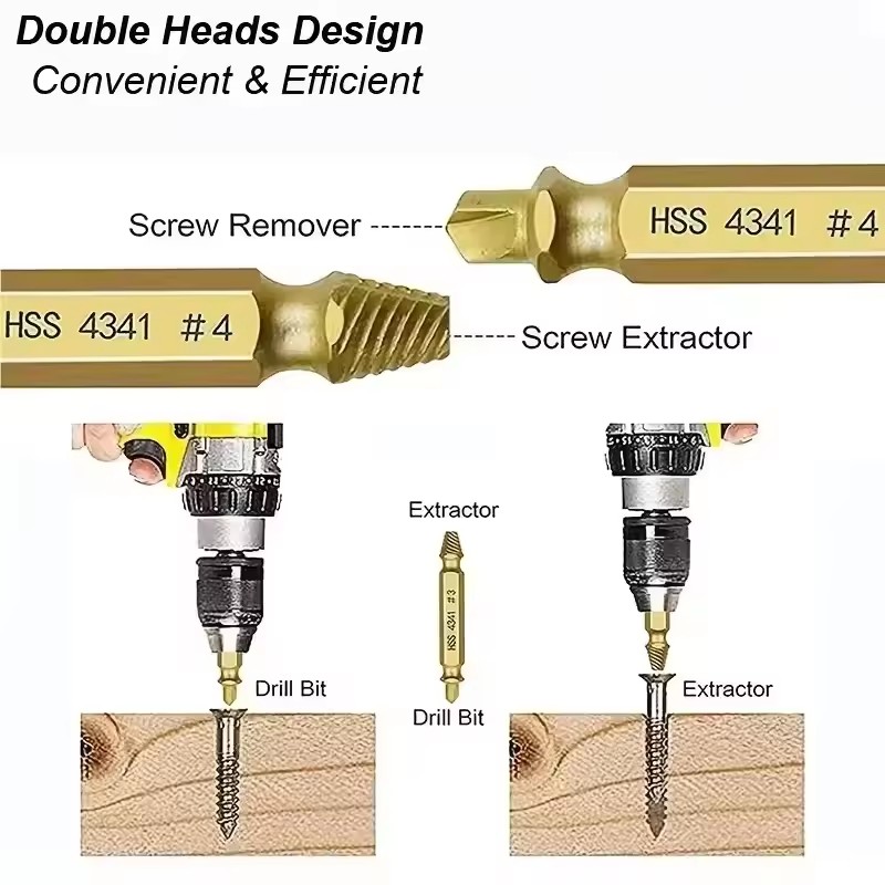 Damaged Broken Screw Extractor - مراجعة Drill Bit Set وسعره