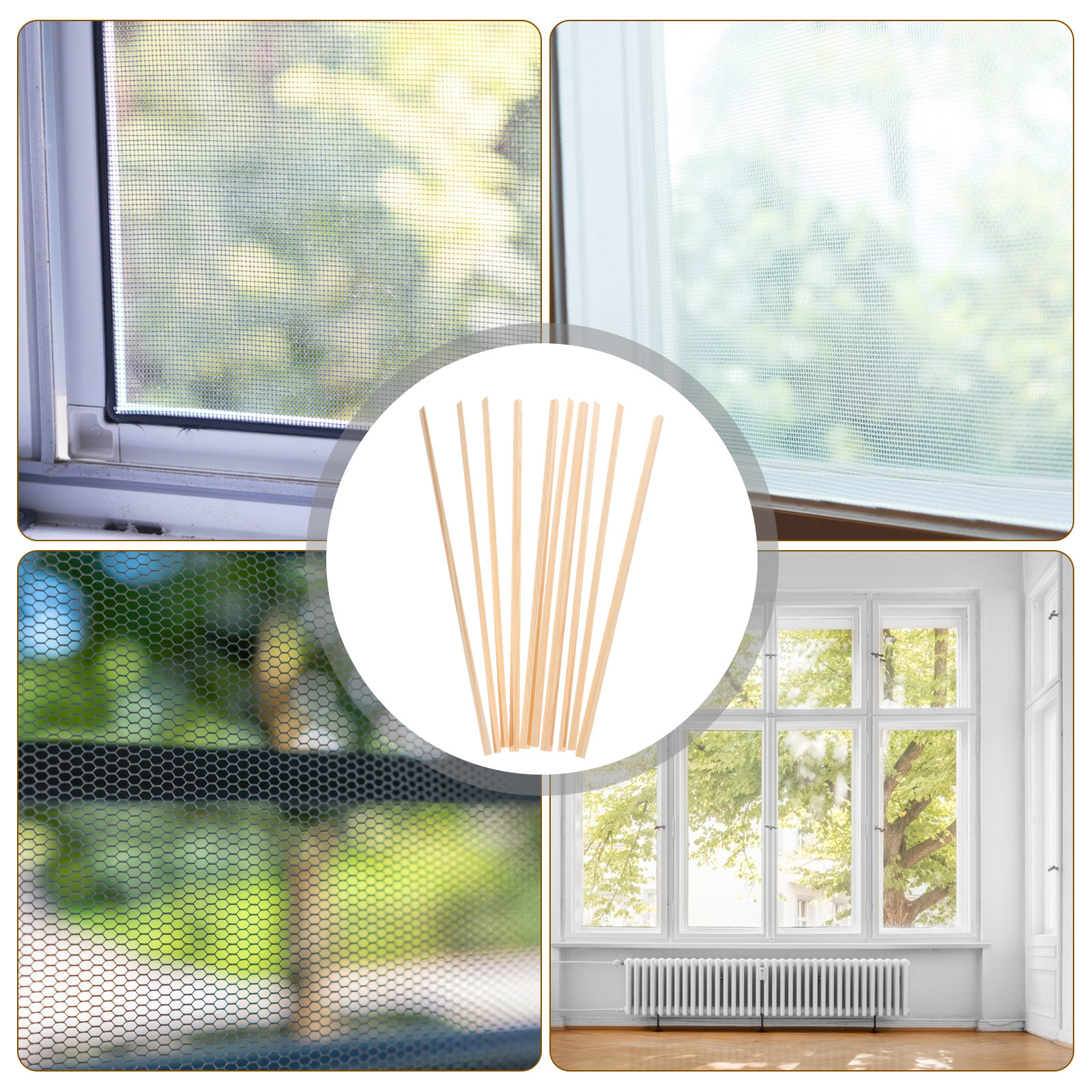 10Pcs Wooden Window Decorative - مراجعة Home Improvement And Diy وسعره