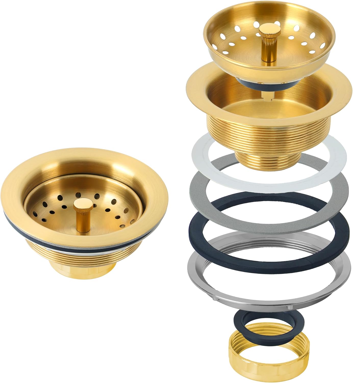 Kitchen Sink Drain Assembly, S - مراجعة Sink Drain Strainer وسعره