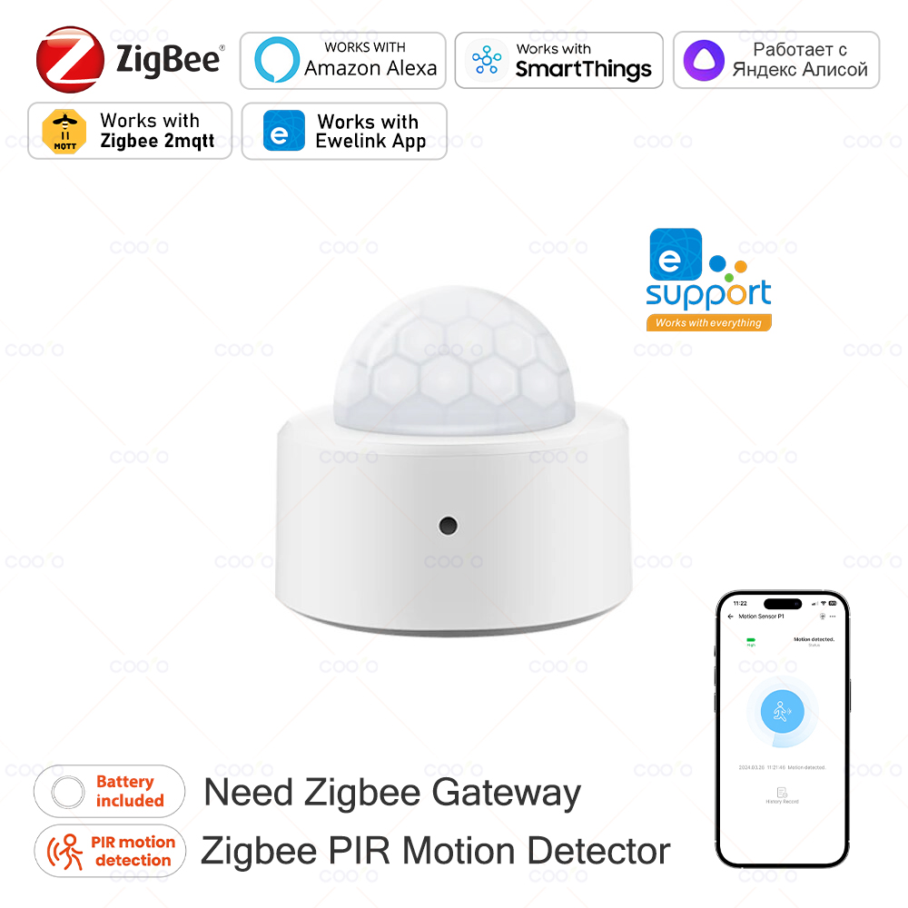 Zigbee Mini PIR Motion Sensor  - مراجعة Home Improvement Hardware وسعره
