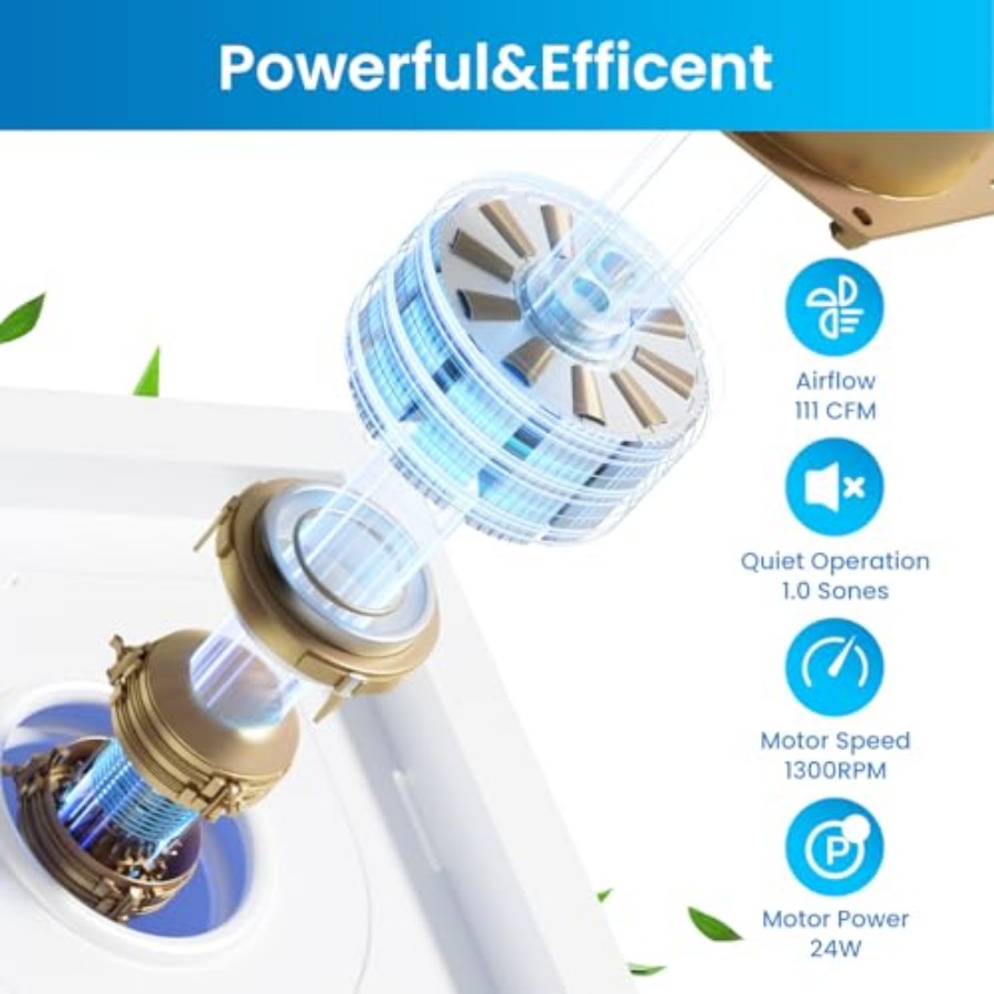 Bathroom Exhaust Fan, Quiet Ba - مراجعة Ceiling Fan Mount وسعره